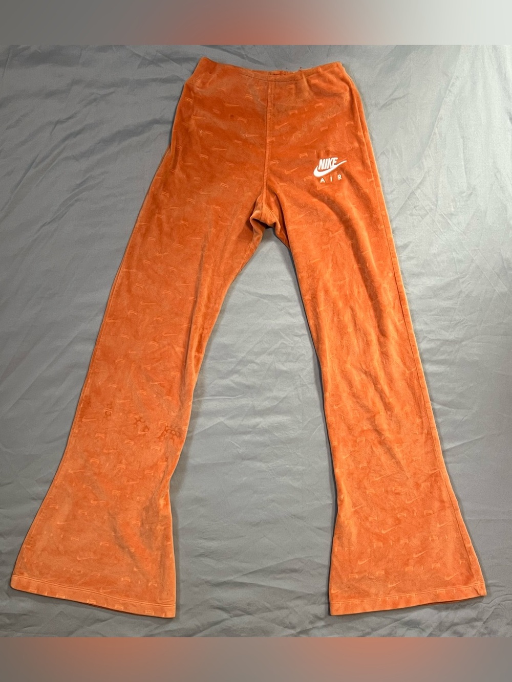 Nike Orange Velour Flared Sweatpants